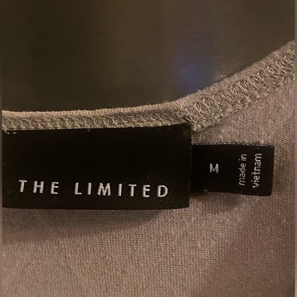 The Limited Taupe Mixed Materials V neck Elegant Sleeveless Top MED - Picture 3 of 6